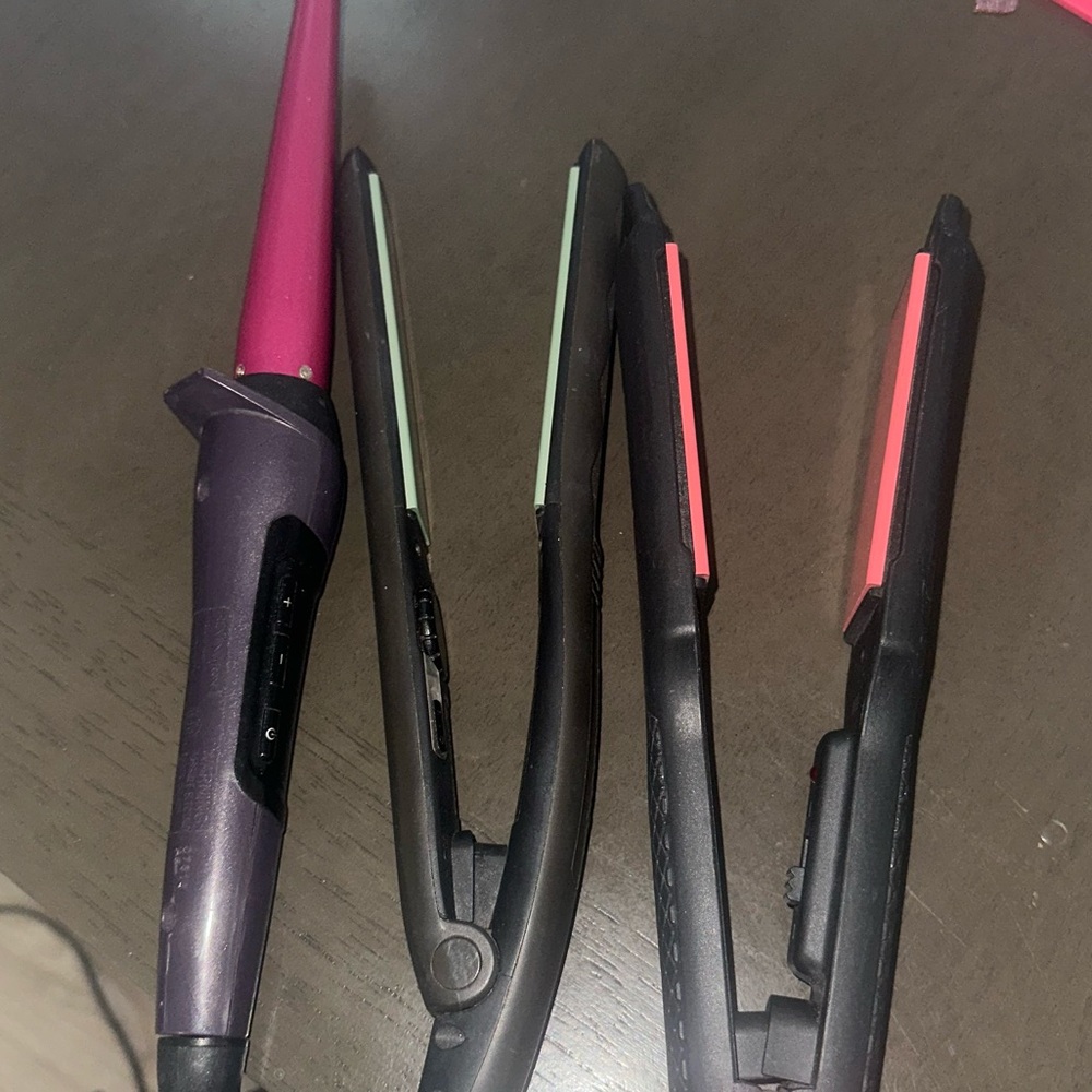 Remington Hair Styling Tools Flat Irons Curling Wand Lot of 3 items